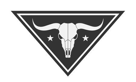 Buffalo skull graphic icon. Bull skull sign isolated on white background. vector illustrationのイラスト素材