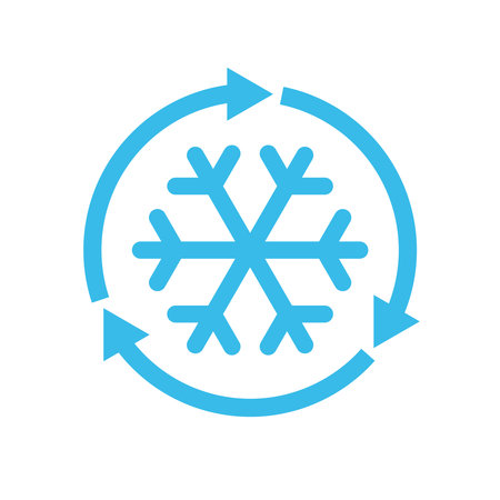 Freezing or defrost graphic icon. Conditioning sign isolated on white background. Vector illustrationのイラスト素材