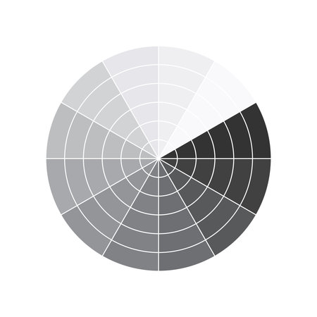 Radar graphic icon. Locator abstract sign isolated on white background. Vector illustrationのイラスト素材