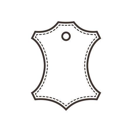 Genuine leather graphic icon. Leather label isolated on white background. Vector illustrationのイラスト素材