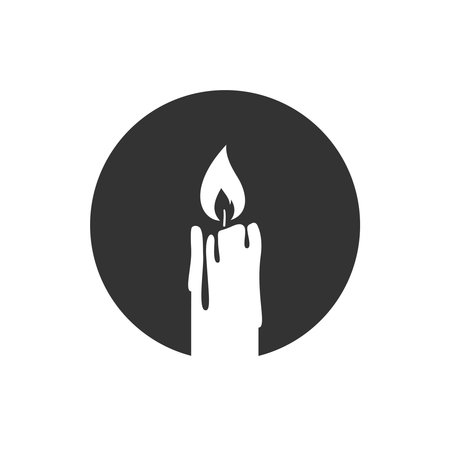 Candle graphic icon. Candle sign isolated on white background. Vector illustrationのイラスト素材