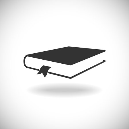 Book graphic icon. Badge of book with bookmark isolated on white background. Vector illustrationのイラスト素材