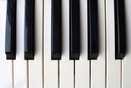 Piano keyboard closeup