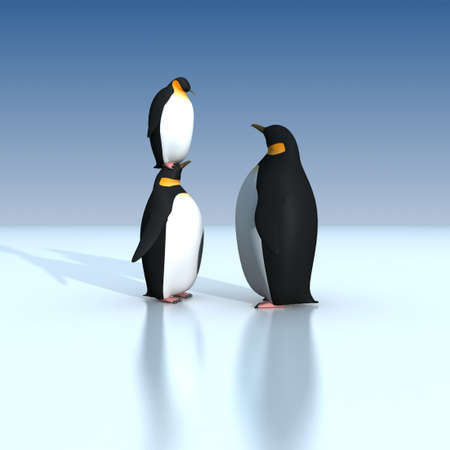 Fun penguinsの写真素材