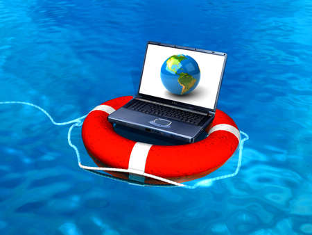 Laptop helpの写真素材