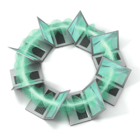 Laptop ringの写真素材