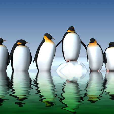 Fun penguinsの写真素材