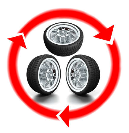 Isolated wheels on white background
の写真素材
