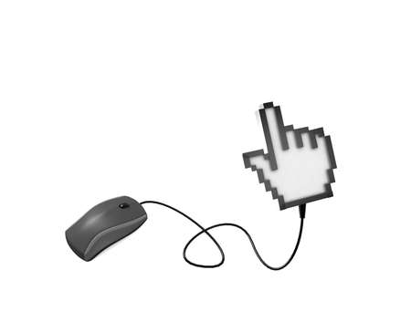 Computer mouse and cursor, Internet concept の写真素材