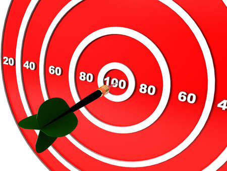 Dart hitting the target 