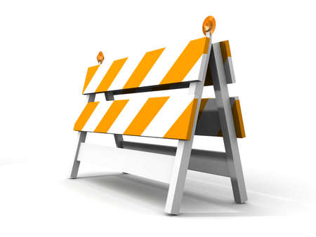 under construction! with traffic cones の写真素材
