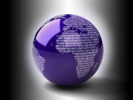 Binary Globe の写真素材
