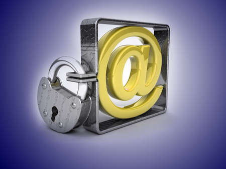 Locked mailの写真素材