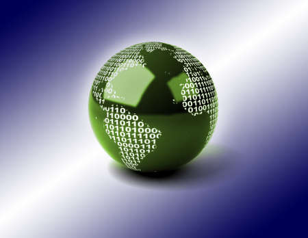 Binary Globeの写真素材