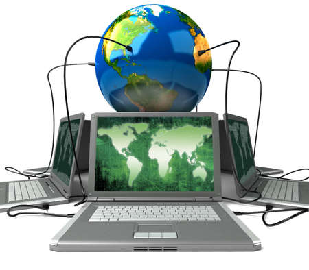Global network the Internetの写真素材