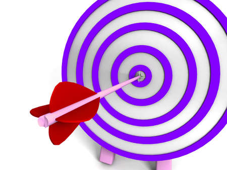 3d target and arrows, isolated on whiteの写真素材