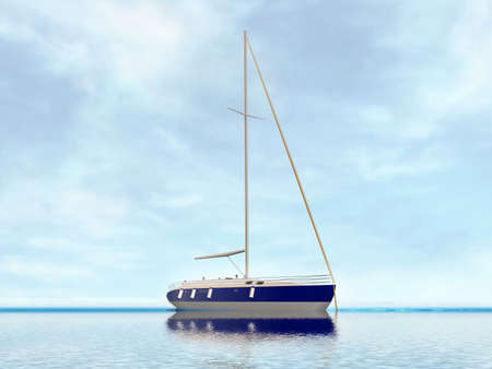 Vintage Frigate sailing into a fog bank
の写真素材