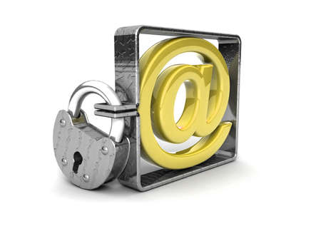 Locked mailの写真素材
