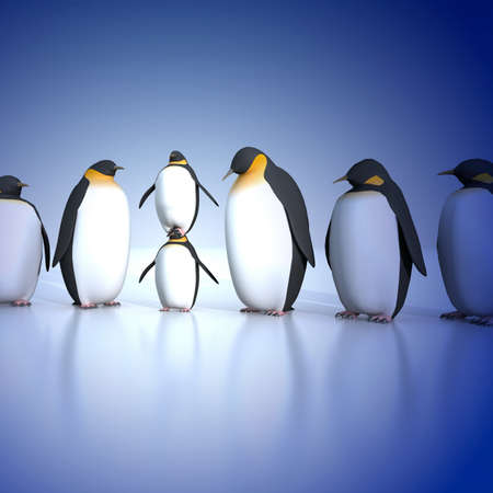 Fun penguinsの写真素材