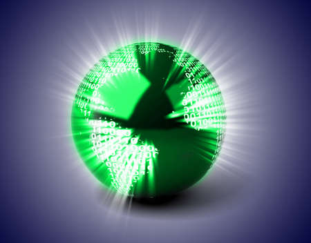 Binary Globeの写真素材