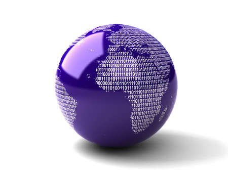 Binary Globe の写真素材