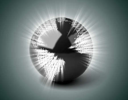 Binary Globeの写真素材