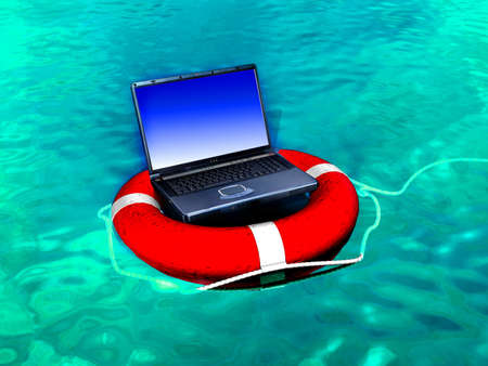 Laptop helpの写真素材