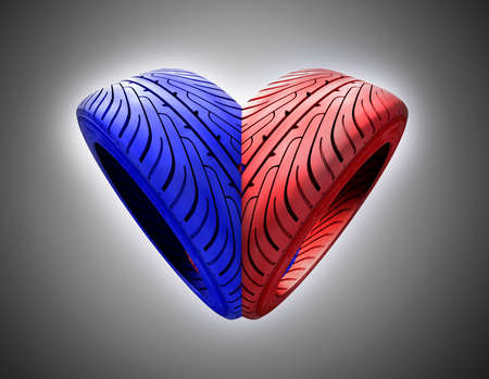 tires  heartの写真素材