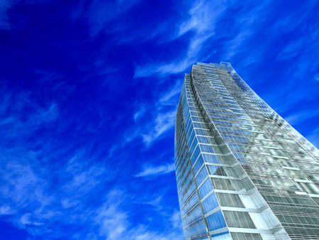 Corporate buildings in perspectiveの写真素材