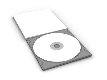 Blank DVD CD case and discの写真素材