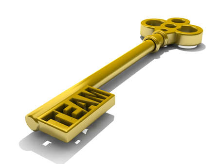 a keys with words "team" business concept の写真素材