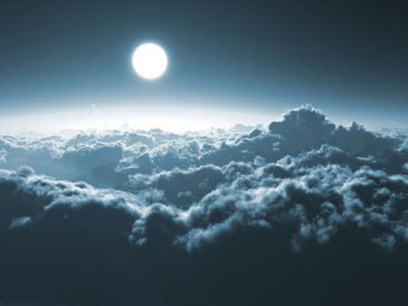 View of clouds from aboveの写真素材