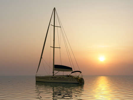 sailing and sunset 