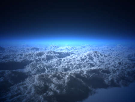 View of clouds from above