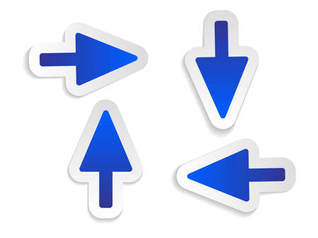 set Vector icon of arrows illustrationのイラスト素材