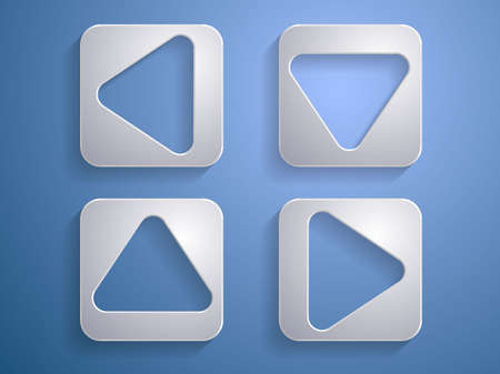 set Vector icon of arrows illustration のイラスト素材