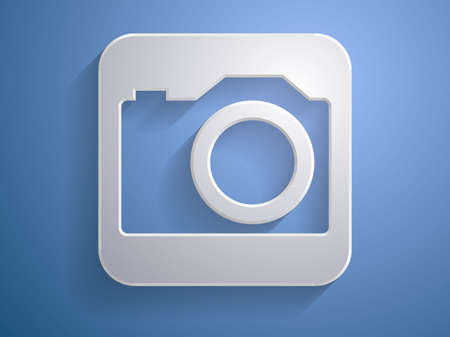 3d Vector illustration of a camera icon のイラスト素材