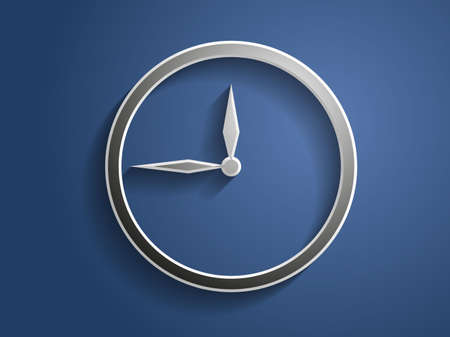 3d Vector illustration of clock icon のイラスト素材