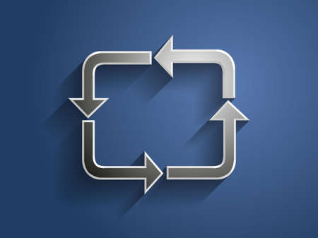 3d Vector illustration of cyclic icon 