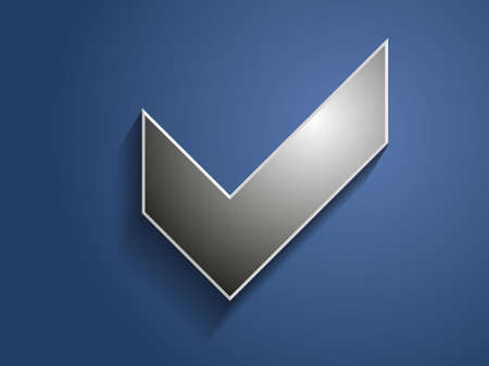 3d Vector illustration of check box icon のイラスト素材