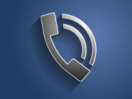 3d Vector illustration of a phone icon のイラスト素材