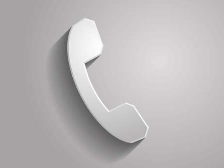 3d Vector illustration of old phone iconのイラスト素材