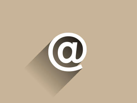Flat long shadow icon of emailのイラスト素材