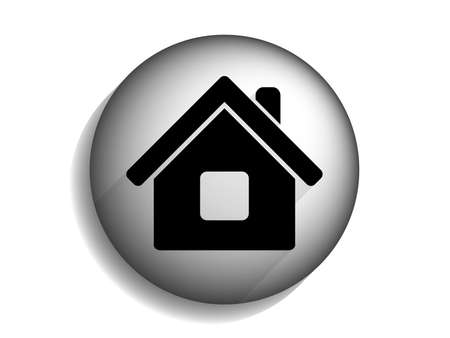 Flat long shadow icon of homeのイラスト素材