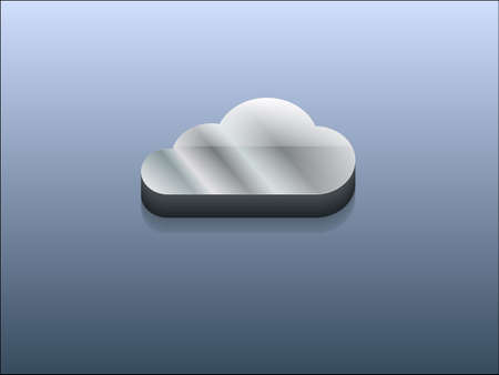 3d Vector illustration of a cloud iconのイラスト素材