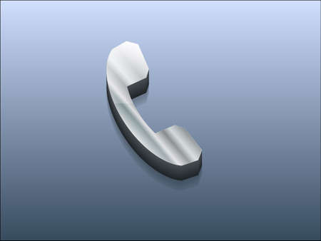 3d Vector illustration of old phone iconのイラスト素材