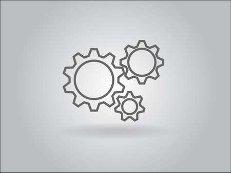Flat icon of gearsのイラスト素材
