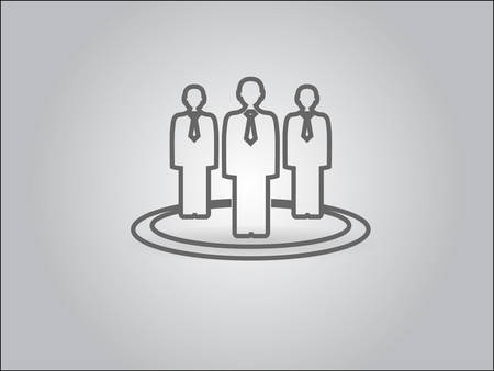 Flat icon of team workのイラスト素材