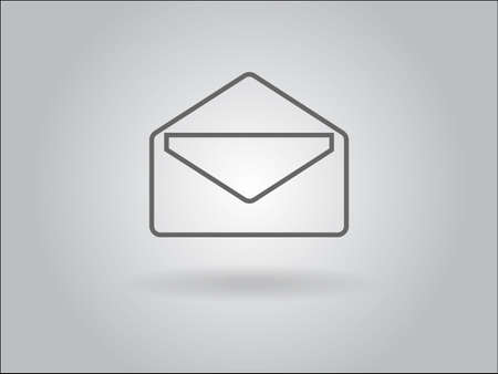 Flat icon of letterのイラスト素材