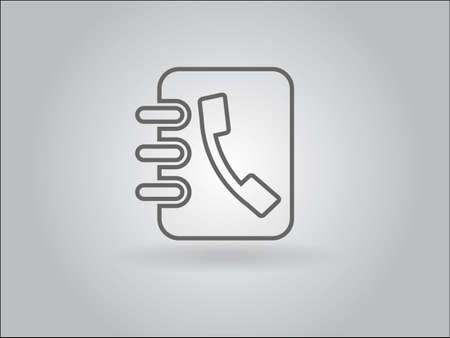 Flat icon of  contacts bookのイラスト素材